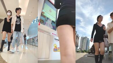 跟随偷窥跟小男友逛街的漂亮小姐姐 这大翘臀小内内太诱惑了 朋友在不敢靠太近