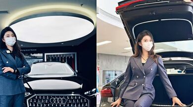 杭州奥迪美女销售白天推销豪车 晚上变身福利姬 粉丝买车不砍价 送激情操逼福利！